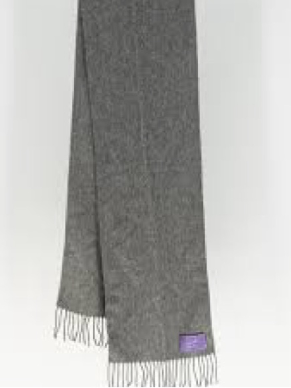 Coach Brown Wool Cashmere Fringe Scarf